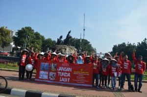 Aksi Masyarakat Nelayan di Jakarta menuntut implementasi UU PPN-PI-PG. 