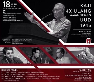 Diskusi Publik GMNI UI dalam pengembalian Pancasila dan UUD 1945