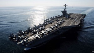 Kapal induk Angkatan Laut Amerika USS John C. Stennis CVN-74 Sumber: VOA indonesia