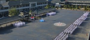 Suasana Upacara dalam memperingati hari kemerdekaan Indonesia ke-71 DI Kolinlamil.