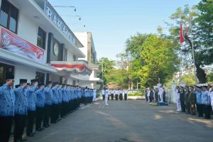 Suasana Upacara HUT Kemerdekaan ke-71 di Bakamla RI