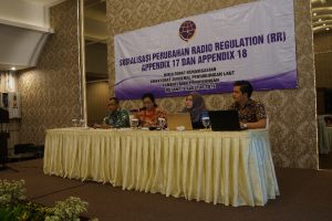 Acara sosialisasi perubahan Radio Regulation Apppendix 17 dan 18. yang diselenggarakan Ditnav bersama Kantor Distrik Navigasi Kelas I Belawan di Medan (Foto: Bayu/MN)