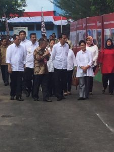 Rombongan Presiden Joko Widodo di Sibolga