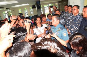 Konfrensi pers Danlantamal IV Tanjung Pinang