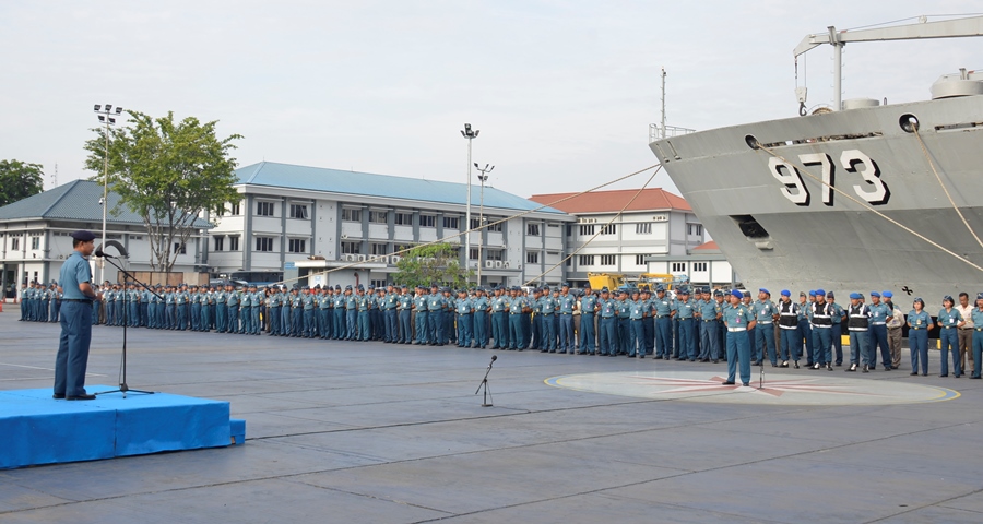 Sambut Komandan Satlinlamil Jakarta Pulang Haji, Kolinlamil Gelar Apel Khusus