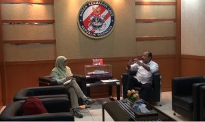 Kepala Subdirektorat Data Bakamla RI Kolonel Kav Muhammad Irawadi, S.E. selaku koordinator lomba membuka acara Launching Lomba Esai dan Feature, Karya Video, dan Karya Foto di Galeri Antara, Pasar Baru Jakarta, Rabu (16/11/2016).