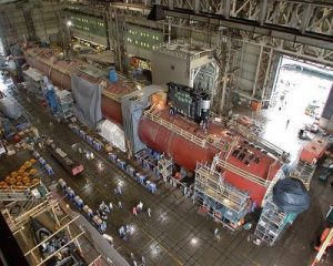 Proses pembuatan kapal selam di galangan kapal Korea, DSME
