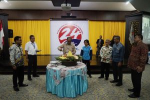 Suasana perayaan hari ulang tahun Pelindo III.