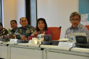 Konferensi pers di Ruang Manatee, Gedung Mina Bahari I, Kantor KKP, Kamis (8/12).