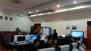 Kunjungan Kapuskodal Armabar di Pusat Informasi Maritim Bakamla..