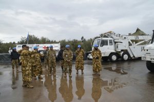 Wadan Sektor Timur Unifil ketika meninjau Ibndobatt.