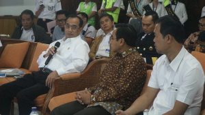 Menteri Perhubungan, Budi Karya Sumadi ketika melakukan kunjungan kerja di Semarang.