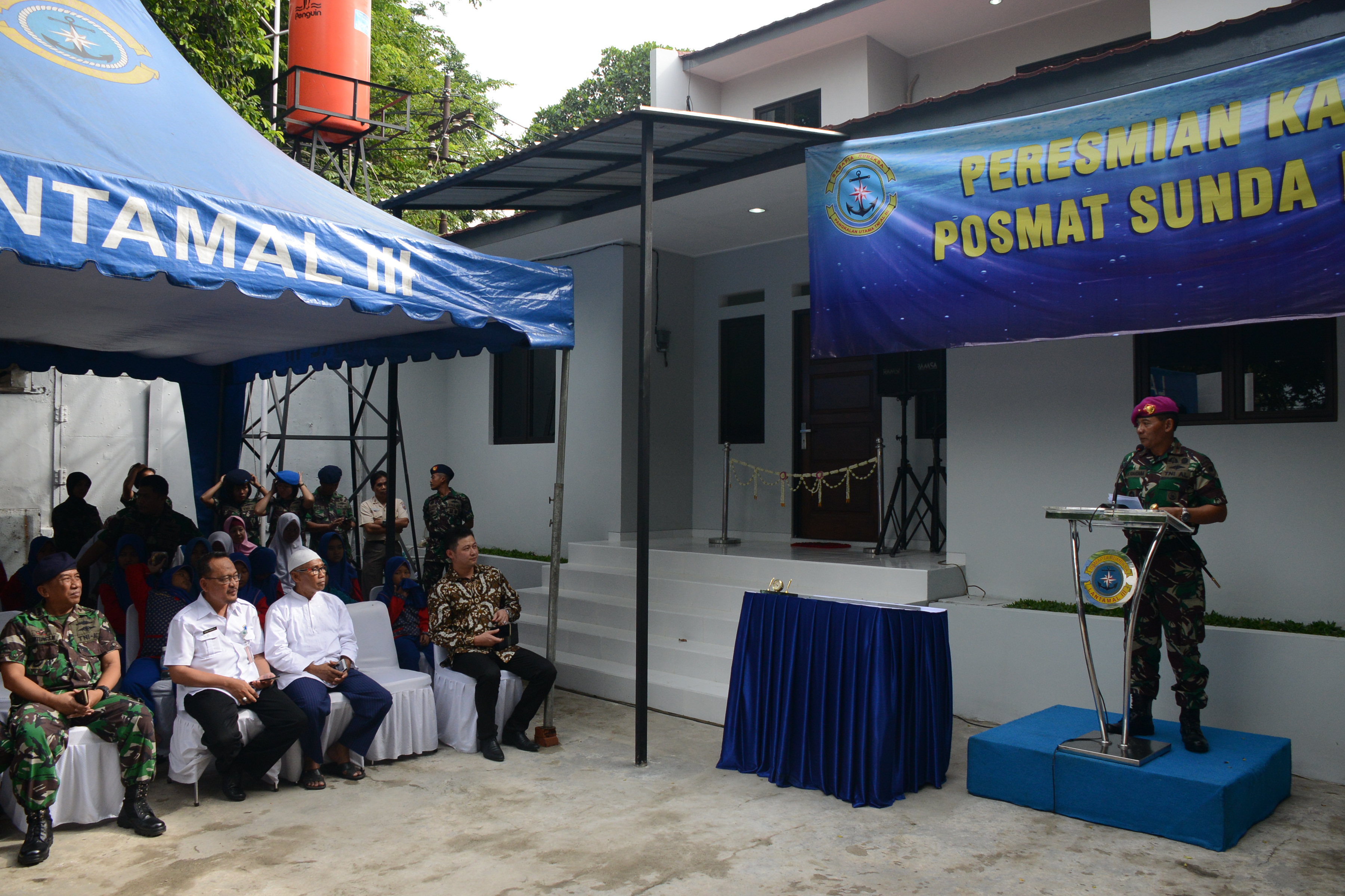 Suasana peresmian kantor Posmat TNI AL Sunda Kelapa.