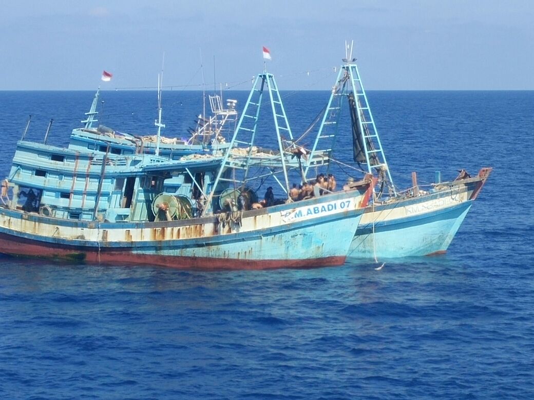 Guspurla Koarmabar berhasil Amankan Pelaku Illegal Fishing asal Vietnam di Laut Natuna