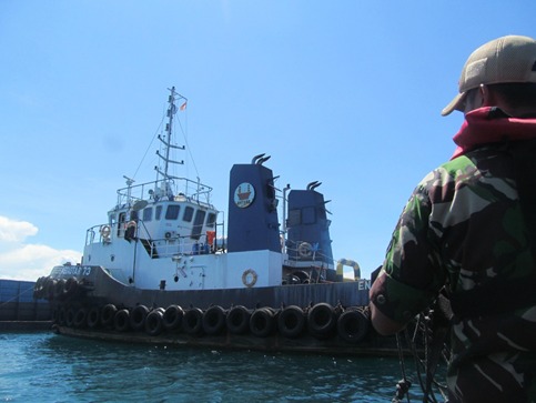 Tugboat Mega Star 73 yang ditangkap oleh Bakamla RI karena tidak memiliki dokumen resmi pelayaran.