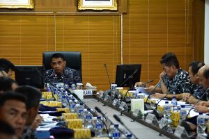 Kegiatan perumusan buku petunjuk pelaksanaan angkutan laut dalam OMP dan OMSP yang dipimpin Pangkolinlamil Laksda TNI Agung Prasetiawan, M.AP.