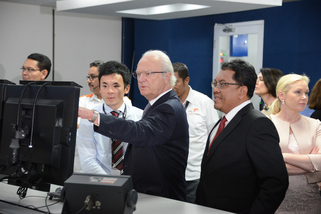 Raja Swedia Kunjungi Pelabuhan Tanjung Priok, meninjau Vessel Traffic System