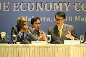 Pertemuan kelompok kerja working session pada 2nd IORA Blue Economy Ministerial Conference (BEC II) di Jakarta, Senin (8/5).