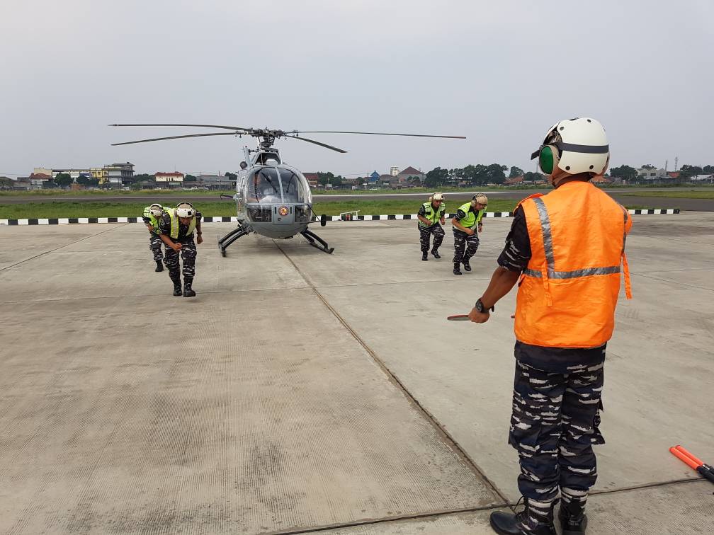 Satlinlamil Jakarta Gelar Latihan Helly Deck Party