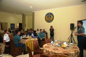 Wadan Seskoal tatkala memberikan sambutan dalam acara Coffee Morning di Pusjianmar Seskoal.