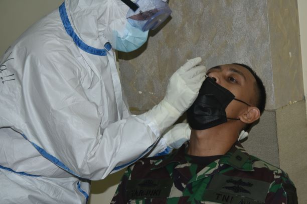 Cegah Penyebaran Covid-19 Paska Lebaran, Seskoal Gelar Swab Test Antigen