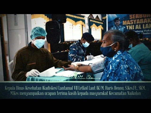 Diskes Lantamal VII Kembali Vaksinasi Masyarakat Maritim di Gereja Jamaat GMIT Bethania
