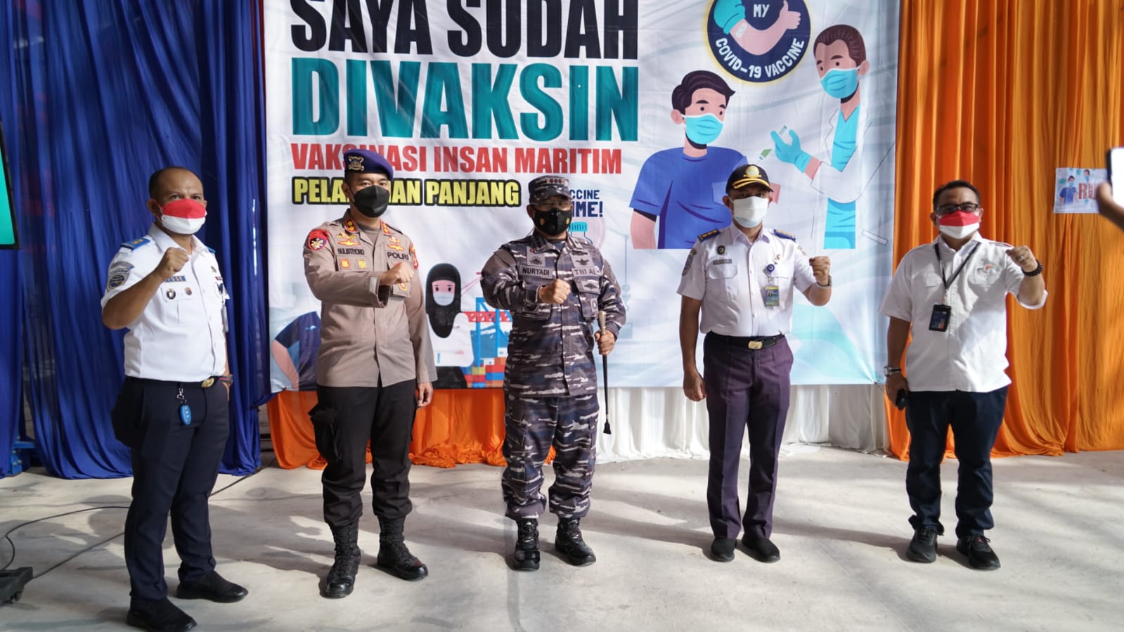 Insan Maritim Pelabuhan Panjang Gelar Vaksinasi Covid-19 Tahap Pertama