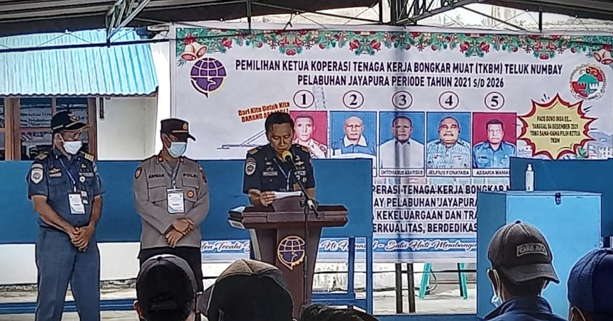 KSOP Jayapura Apresiasi Pemilihan Ketua TKBM Teluk Numbay Periode 2021-2026 Secara LUBER